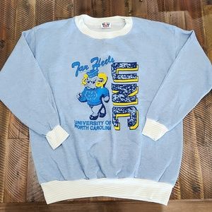 NWOT - Sz XL - Vintage UNC Tar Heels crew neck sweatshirt